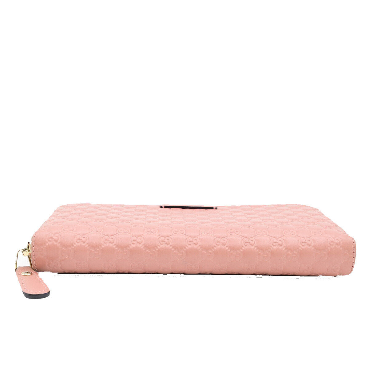 GUCCI Logo Micro GG Guccissima Long Zipper Wallet Leather Pink GHW Italy 39YE519