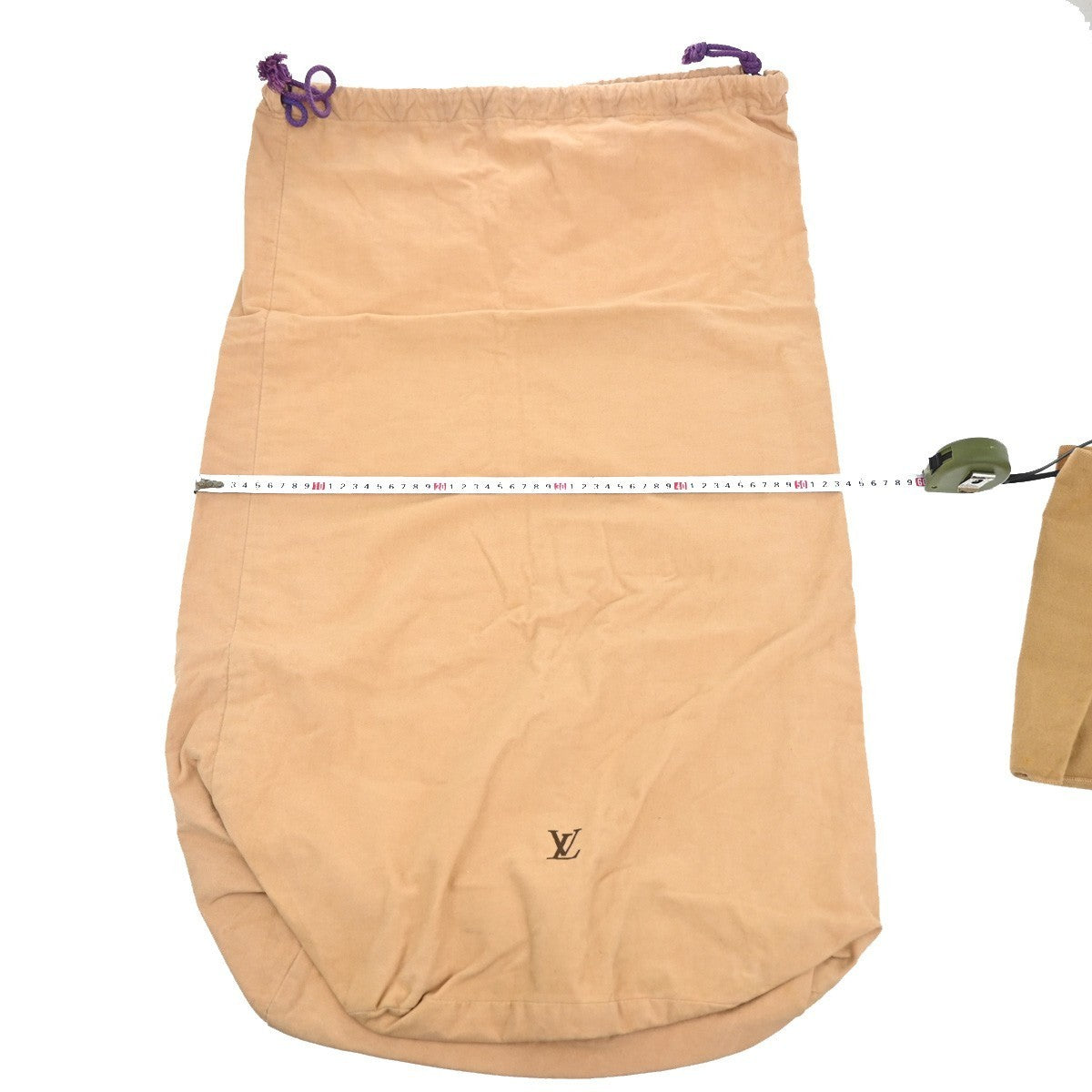 LOUIS VUITTON Logo 10 Set Dust Bag Drawstring Canvas Cotton Beige Brown 09TA385