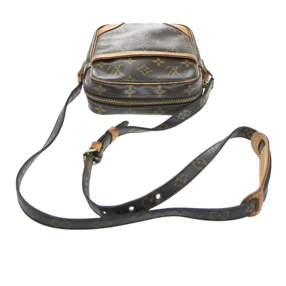 LOUIS VUITTON Danube Shoulder Bag Monogram Leather Brown France M45266 69SA146