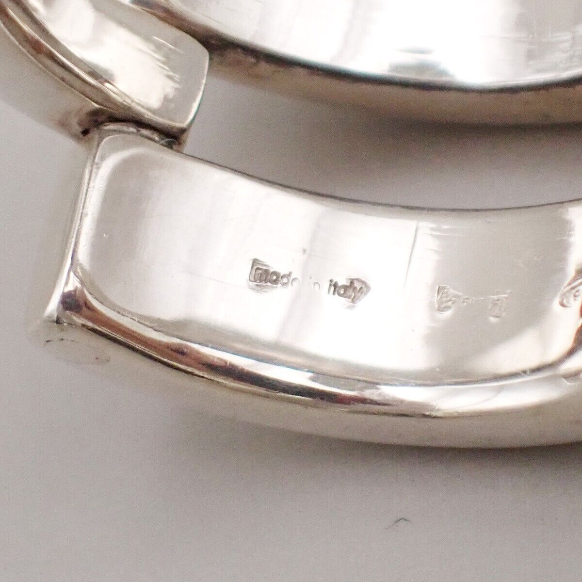 GUCCI  Logo Ring Sterling Silver Size JP 9 US 5 Italy Accessory 07YF242