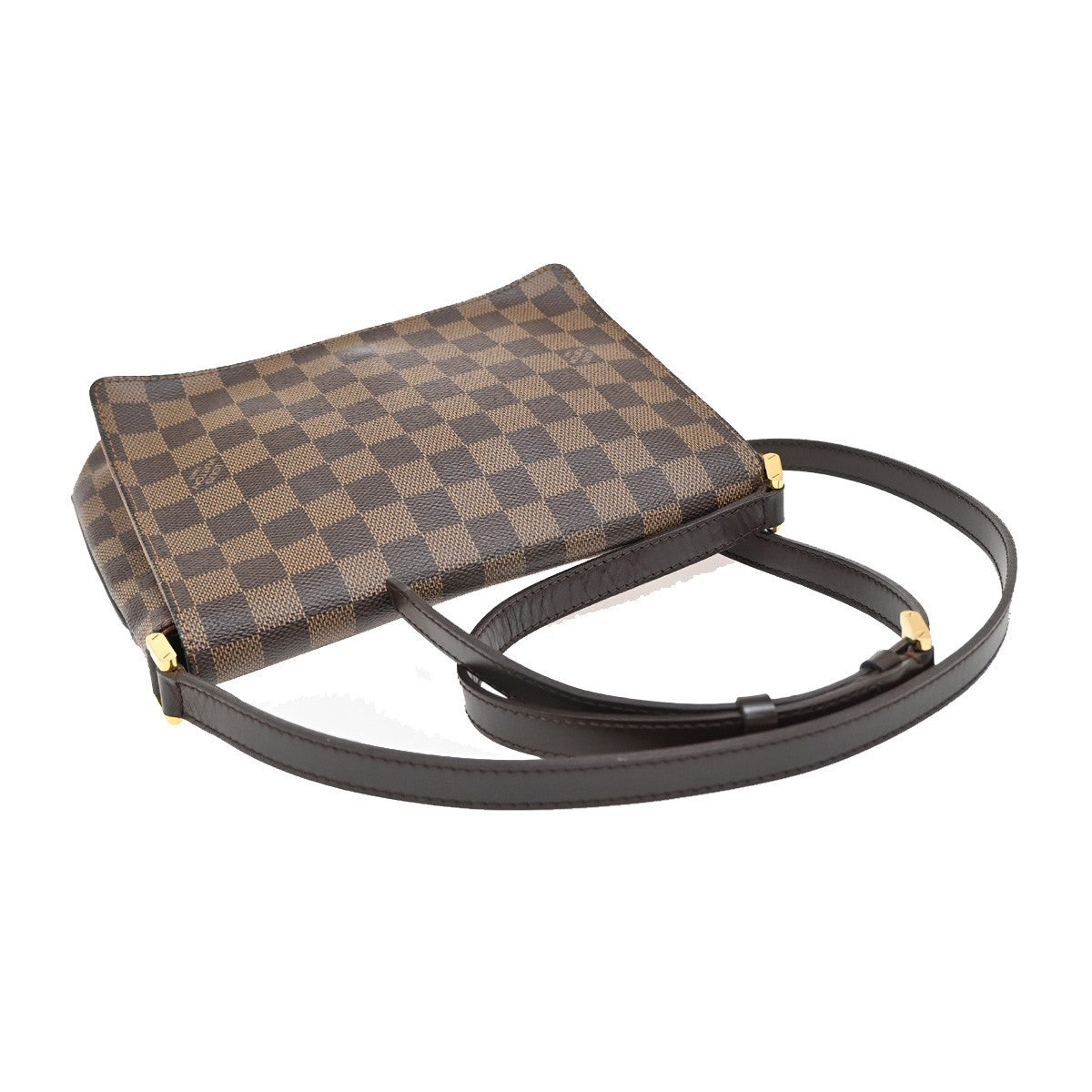 LOUIS VUITTON Musette Tango Long Shoulder Bag Damier Ebene Brown N51301 77FC159