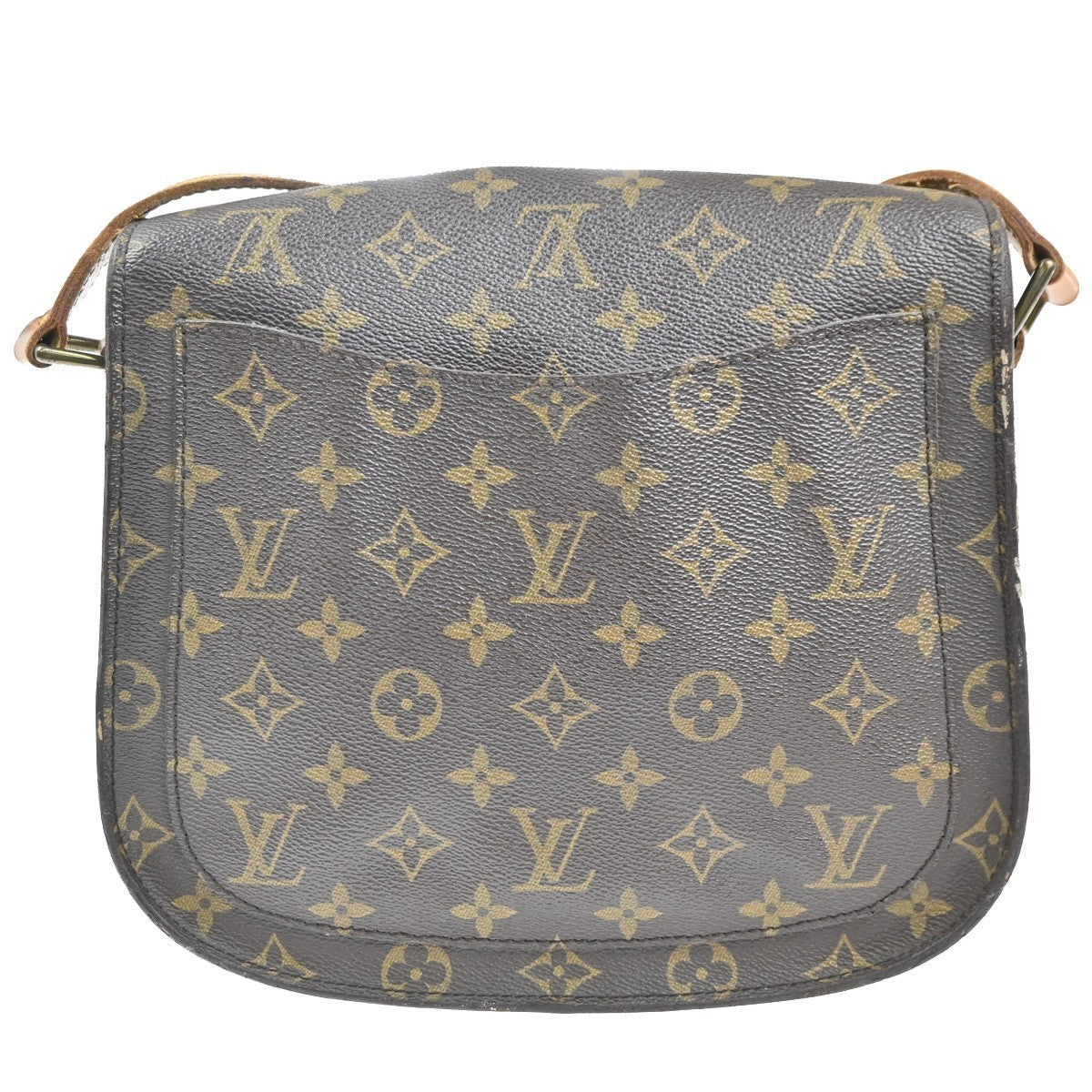 LOUIS VUITTON Saint Cloud GM Shoulder Bag Monogram Leather Brown M51242 34MA363