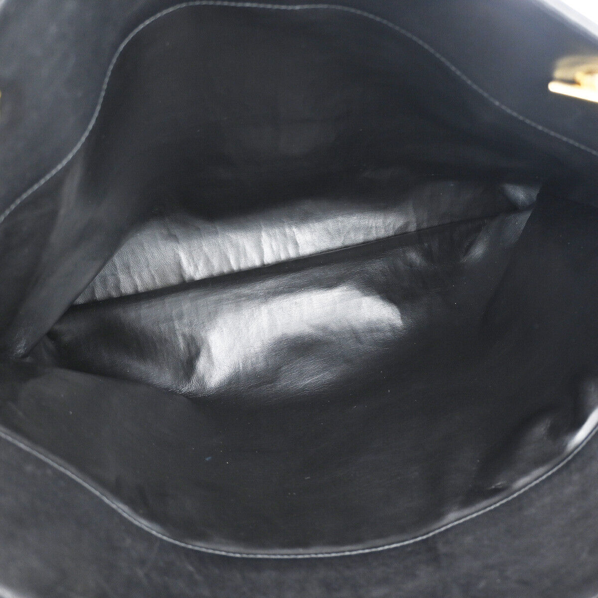 CHANEL CC Logo Bicolore Chain Shoulder Bag Leather Black GHW Italy 767RJ726