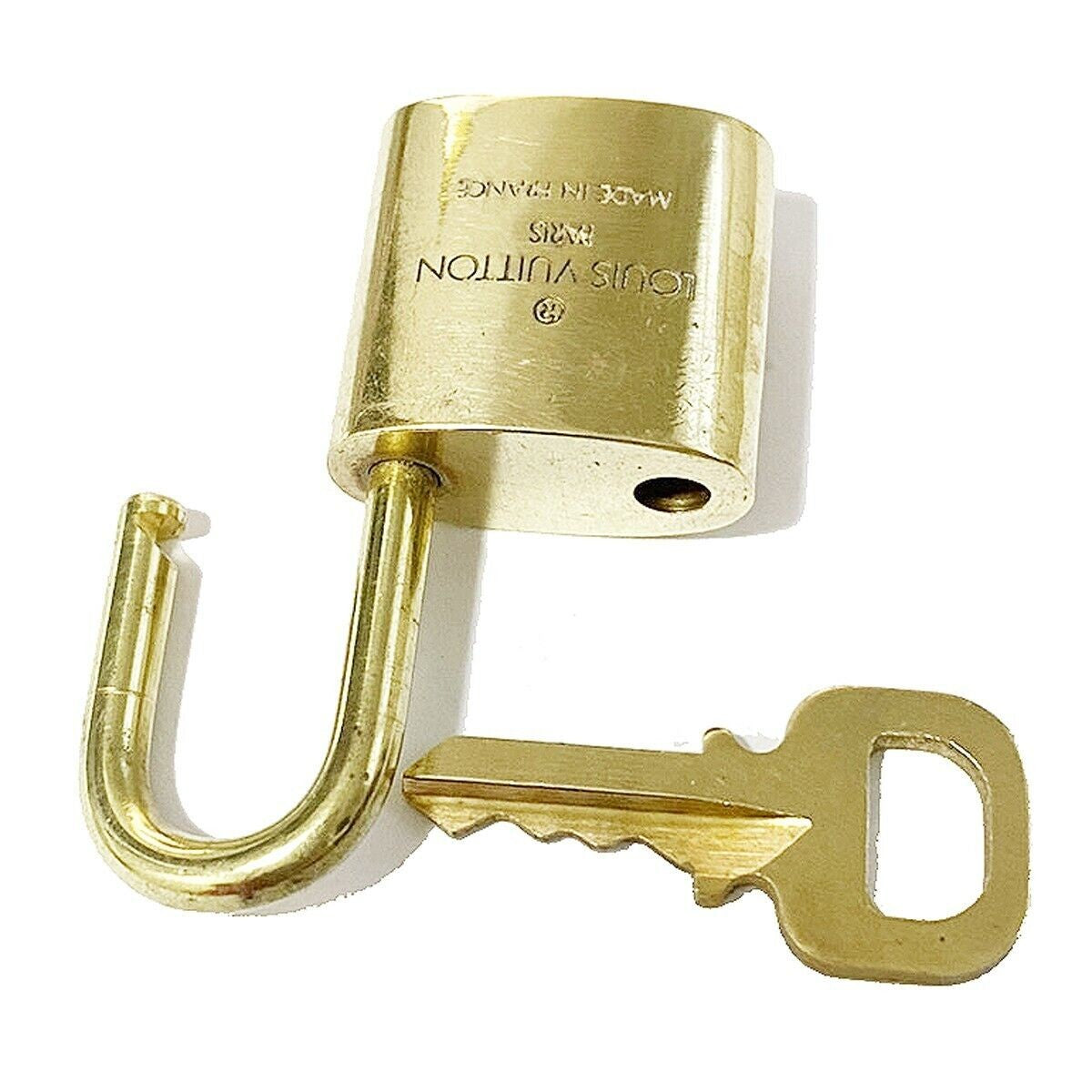 LOUIS VUITTON LV 10 SET PADLOCK KEY BAG CHARM CADENA GOLD-PLATED FRANCE 35MT218
