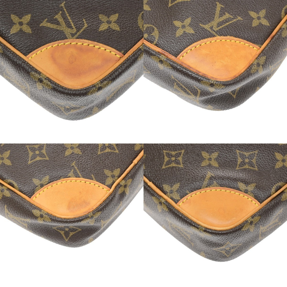 LOUIS VUITTON Danube Shoulder Bag Monogram Leather Brown France M45266 87KD193