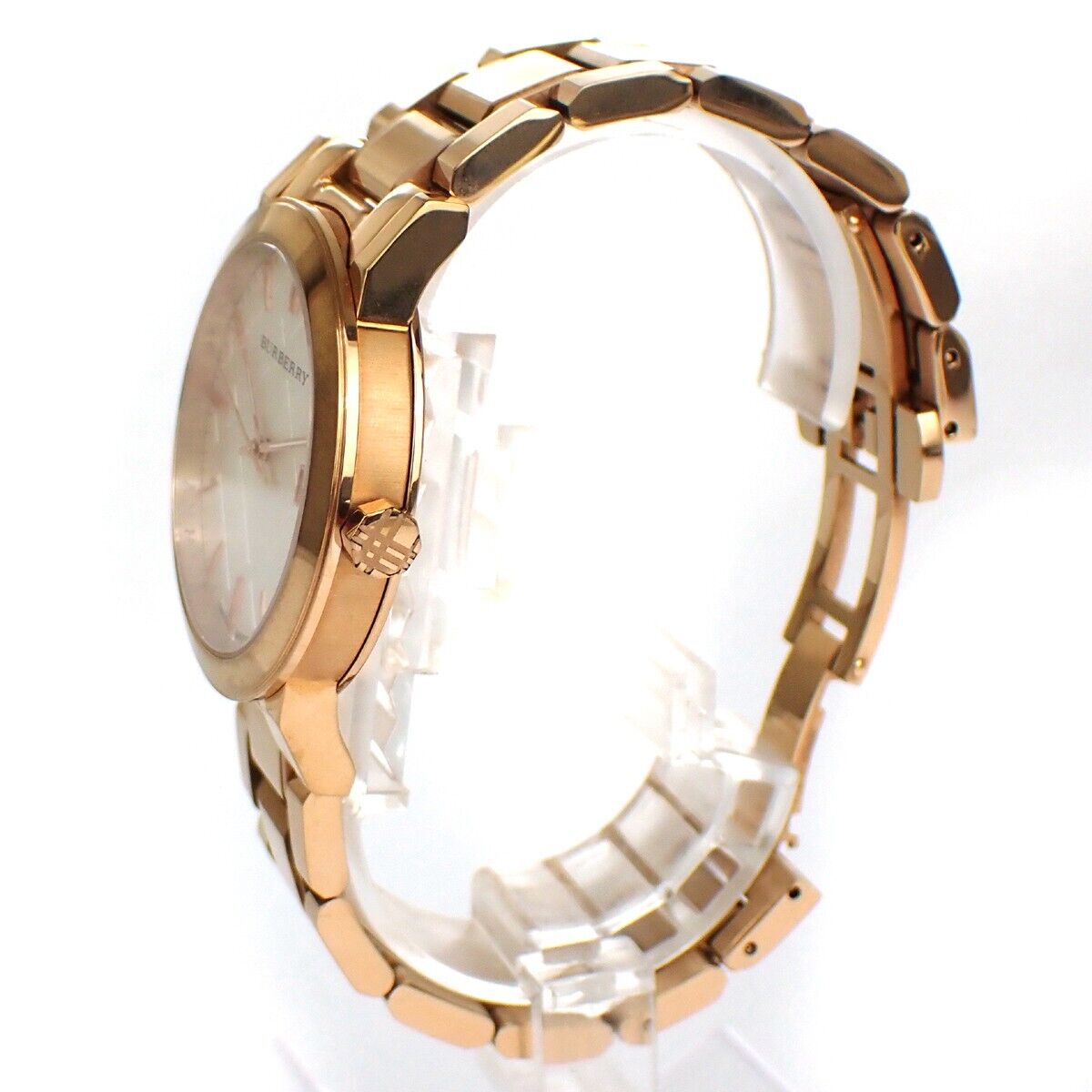 BURBERRY Logo BU9004 The City Wristwatch Stainless Steel Rose Gold 65RJ640