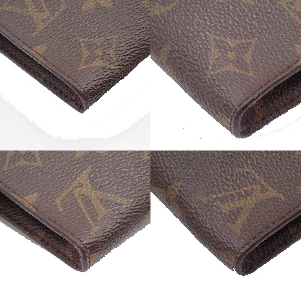 LOUIS VUITTON Logo BUCKET GM Pouch Bag Monogram Leather Brown France 60KB737
