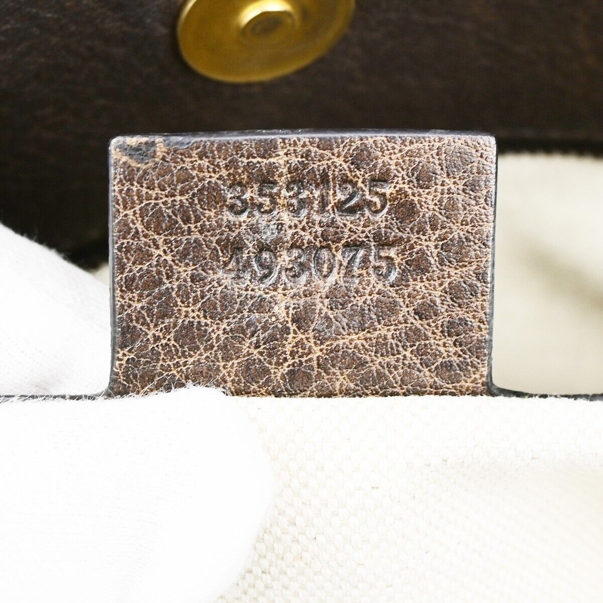 GUCCI Logo GG Laidback Crafty Shoulder Tote Bag Canvas Leather Brown 35FB230
