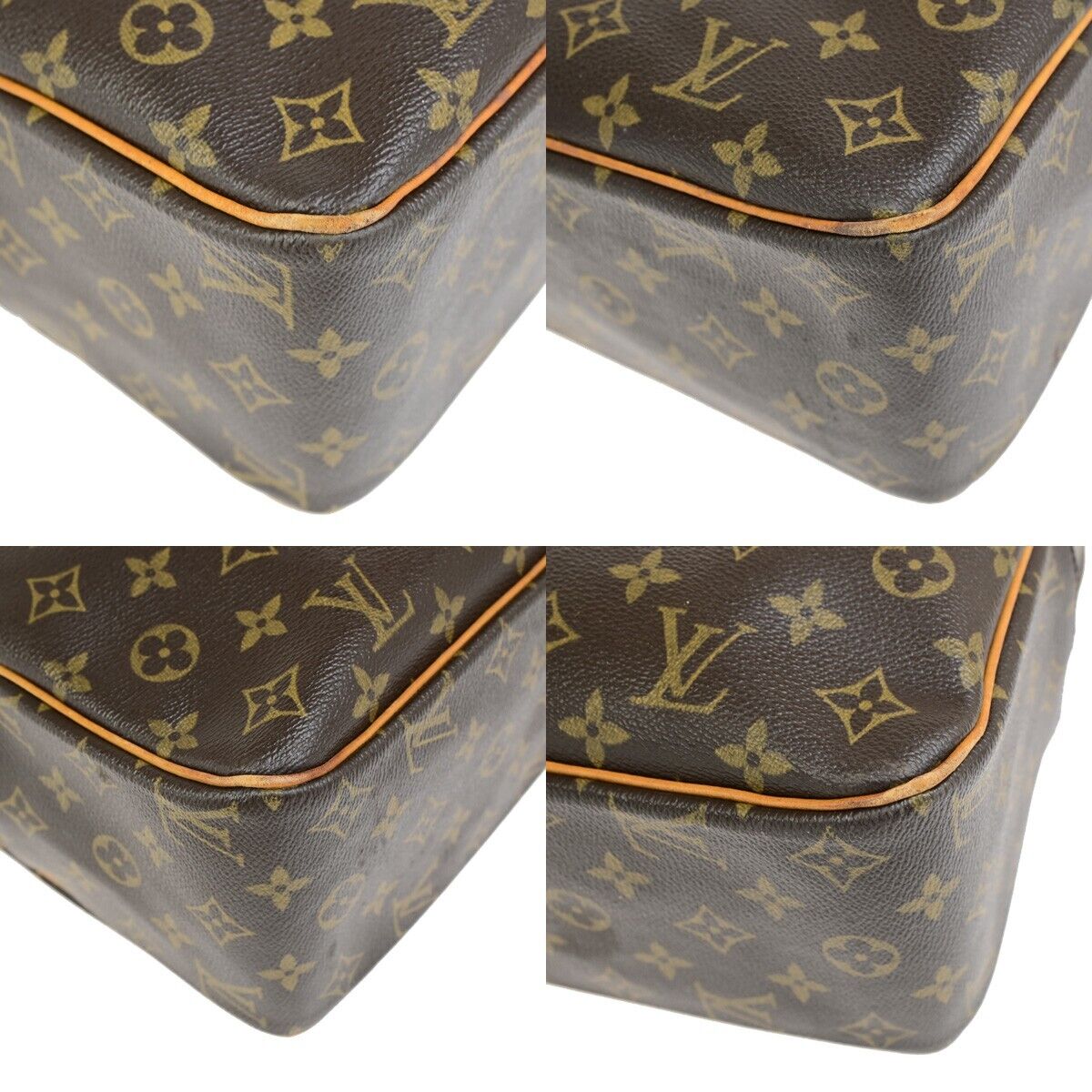 LOUIS VUITTON LV Logo Cite GM Shoulder Bag Monogram Leather Brown M51181 83ED039