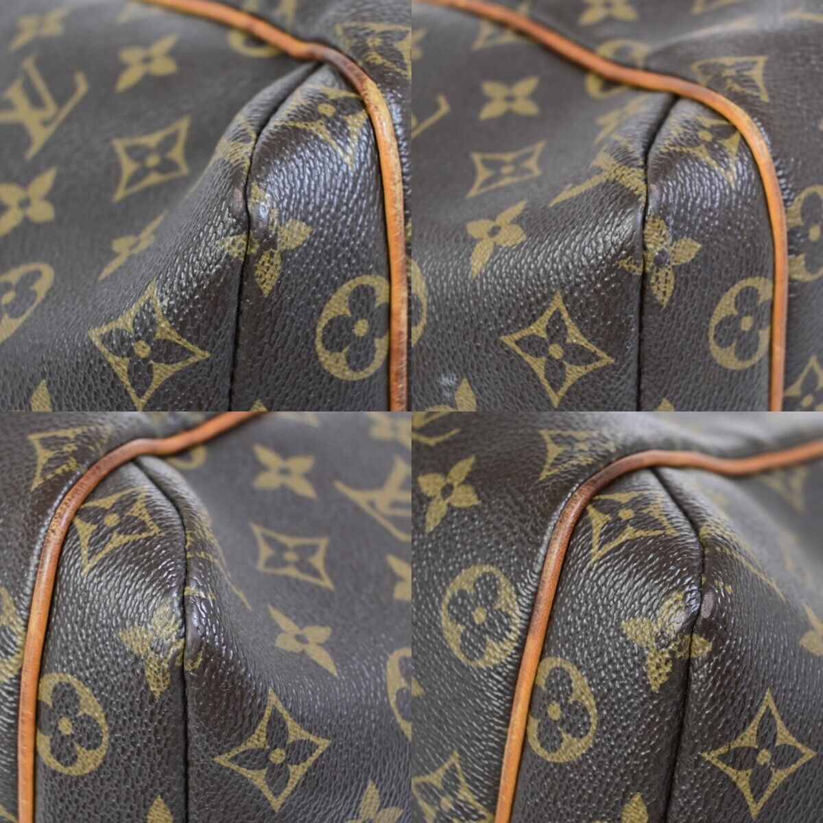 LOUIS VUITTON Logo Totally MM Shoulder Bag Monogram Leather Brown M56689 13EB358