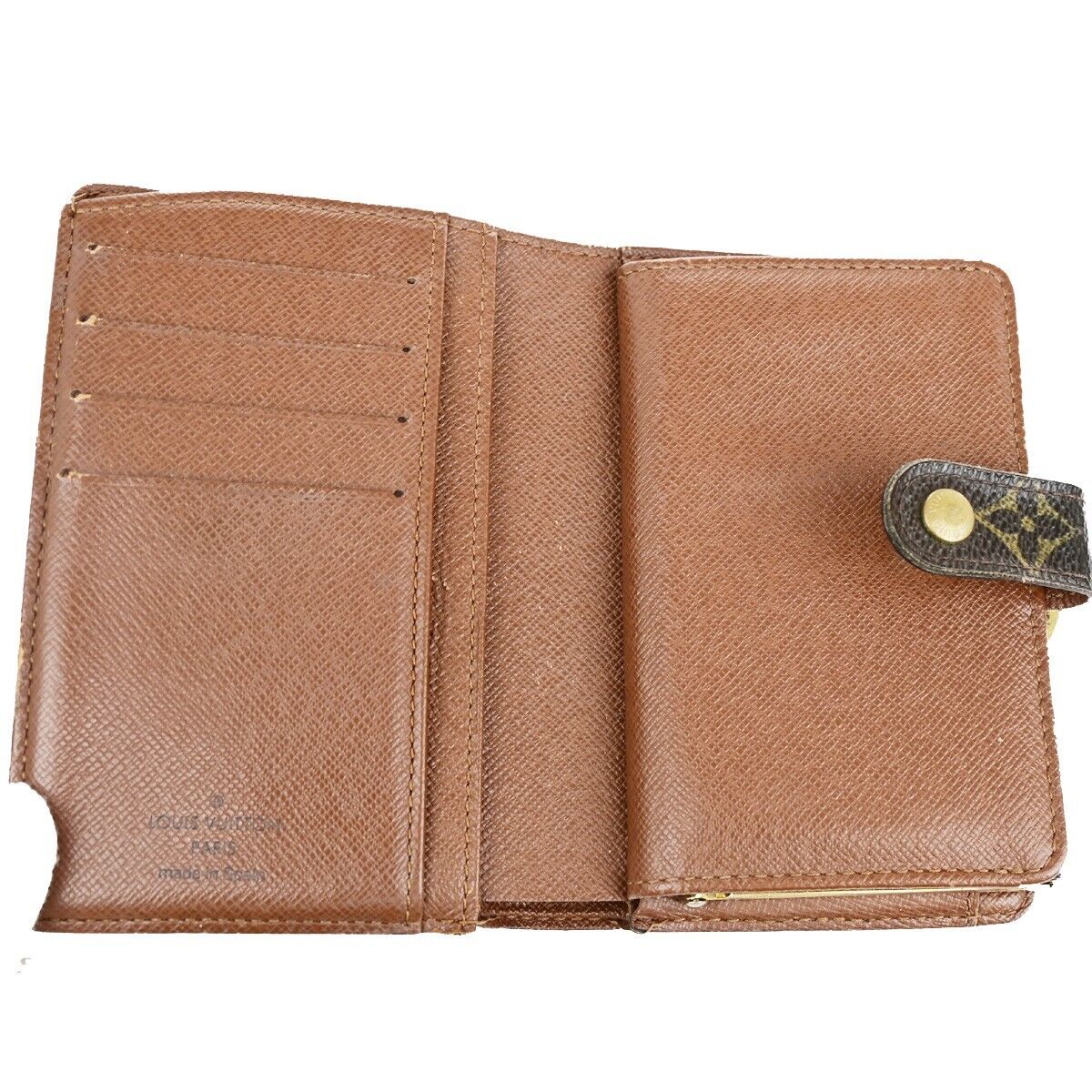 LOUIS VUITTON 4 Set Long Bifold Wallet Purse Monogram Leather Brown 36YF005