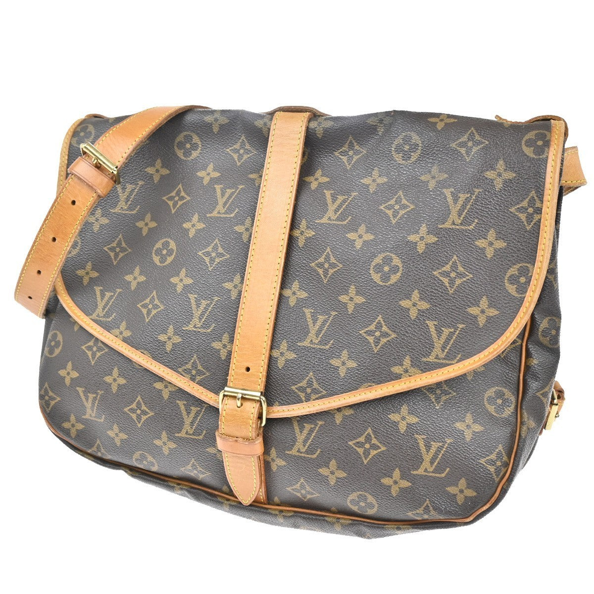 LOUIS VUITTON Saumur 35 Shoulder Bag Monogram Leather BN France M42254 73CA680