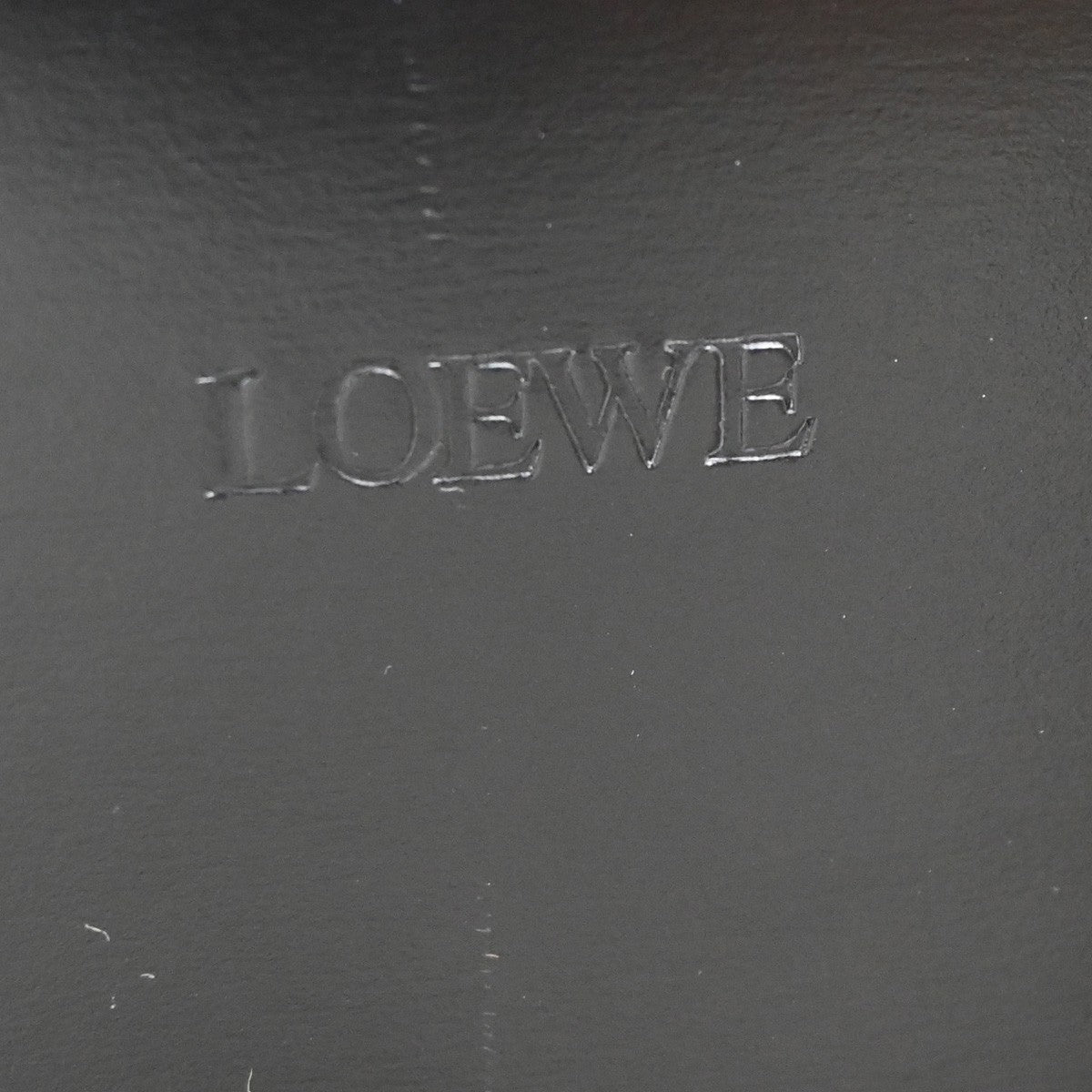 LOEWE Logo Shoulder Handbag Leather GHW Black Spain 76KC372