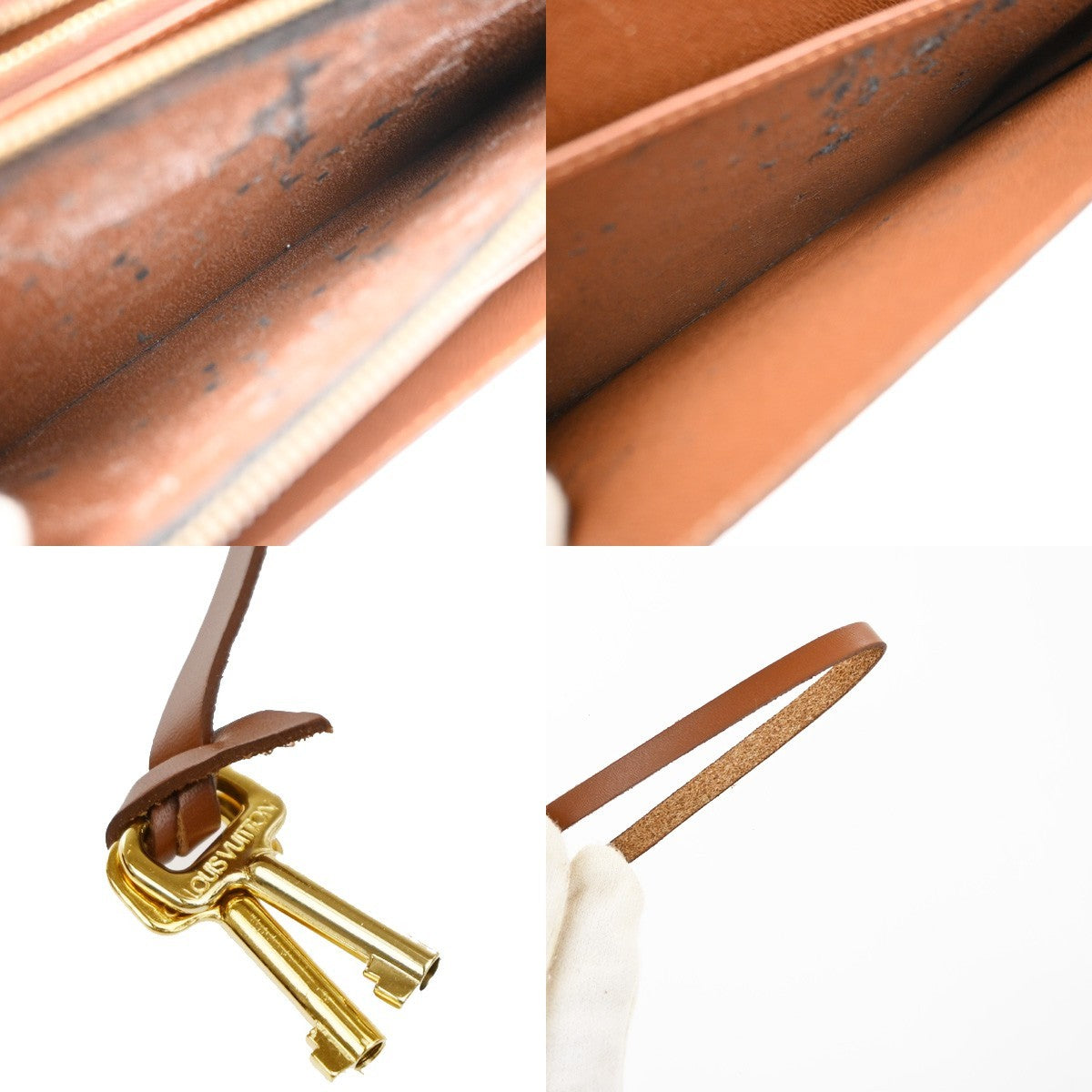 LOUIS VUITTON Concorde Hand Bag Monogram Leather Brown France M51190 82MA626