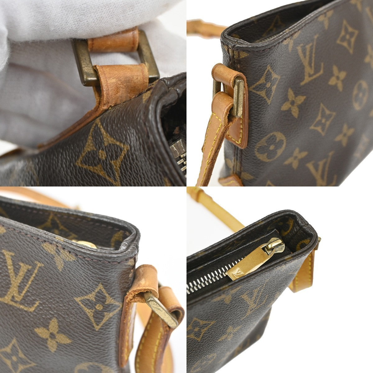 LOUIS VUITTON Logo Trotteur Shoulder Bag Monogram Leather Brown M51240 72YH917