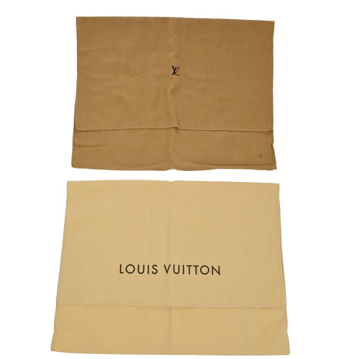 LOUIS VUITTON Logo 10 Set Dust Bag Drawstring Canvas Cotton Beige Brown 09KP231