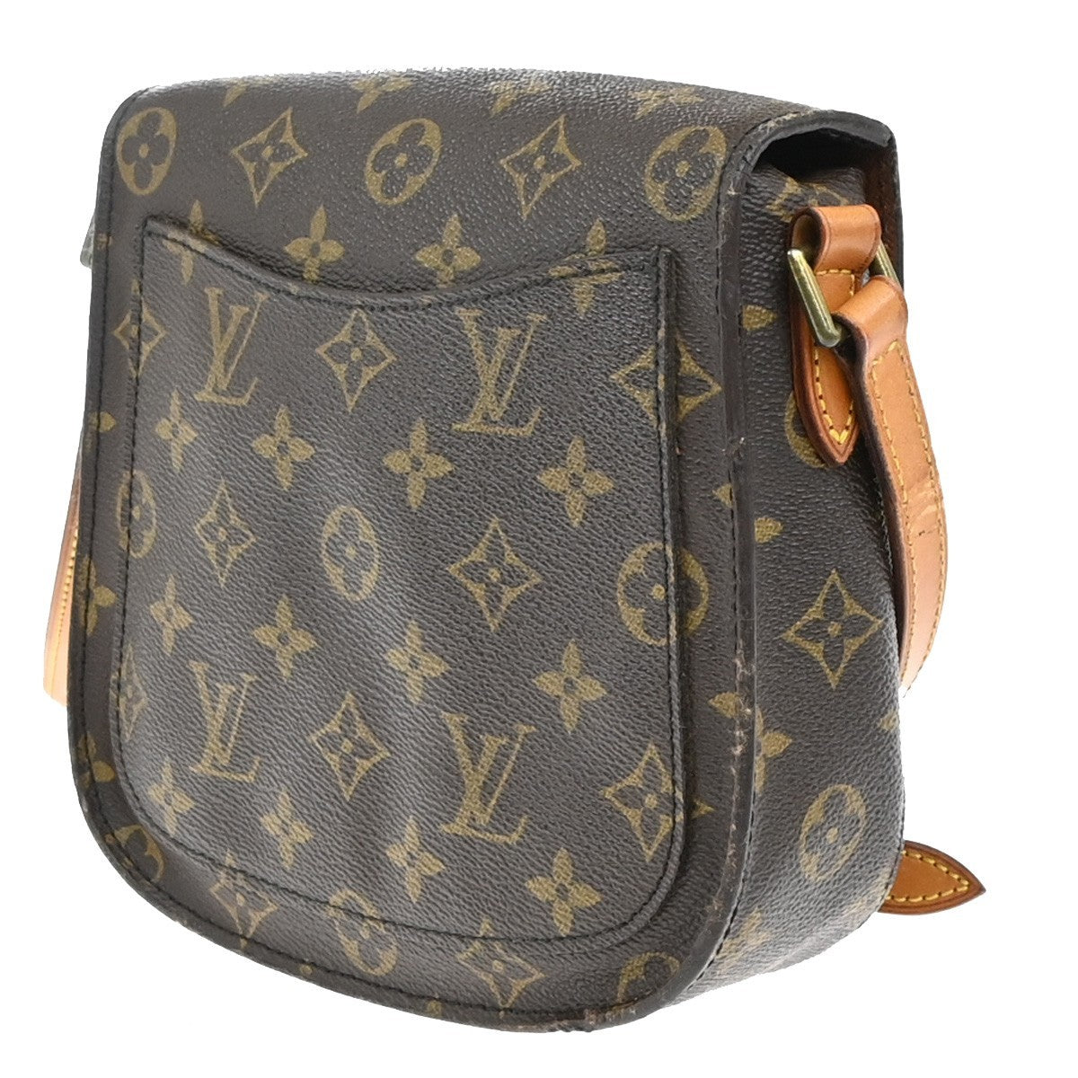 LOUIS VUITTON Saint Cloud MM Shoulder Bag Monogram Leather Brown M51243 33KP424