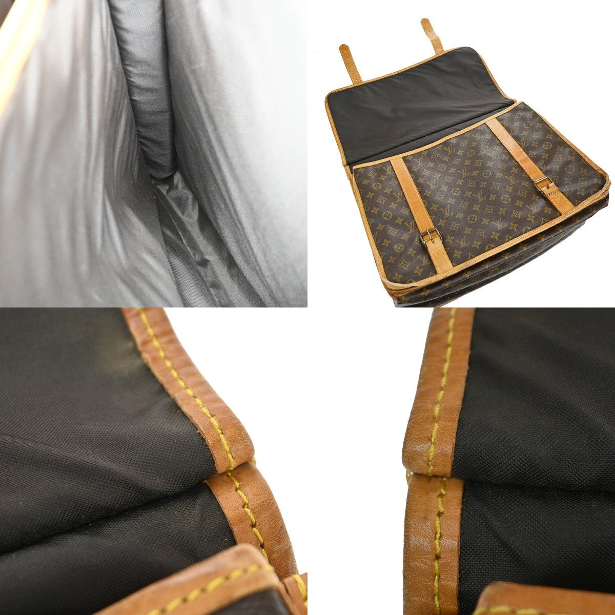 LOUIS VUITTON Sac Kleber 2way Hand Bag Monogram Leather Brown M58122 30MA642