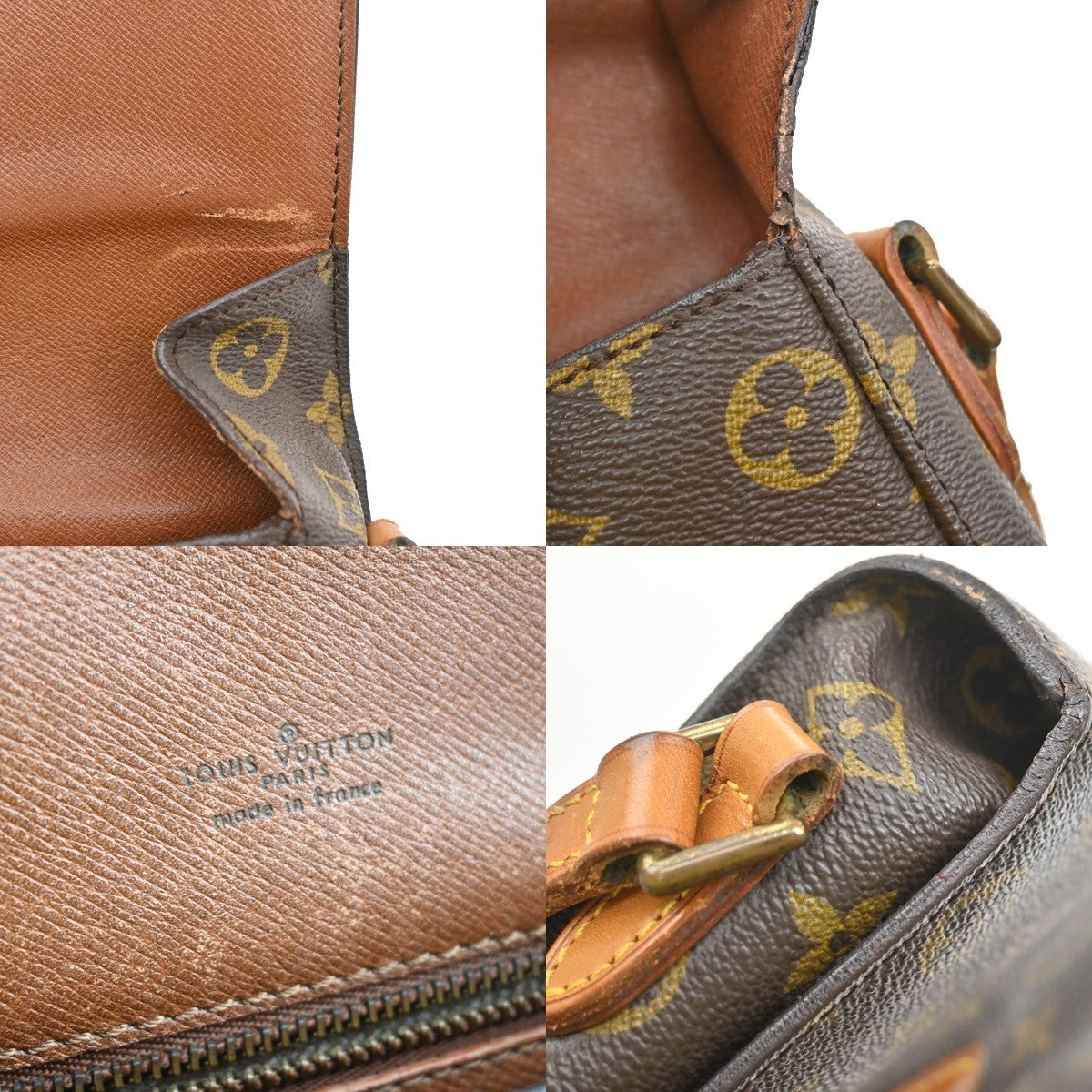 LOUIS VUITTON Saint Cloud MM Shoulder Bag Monogram Leather Brown M51243 69SA117