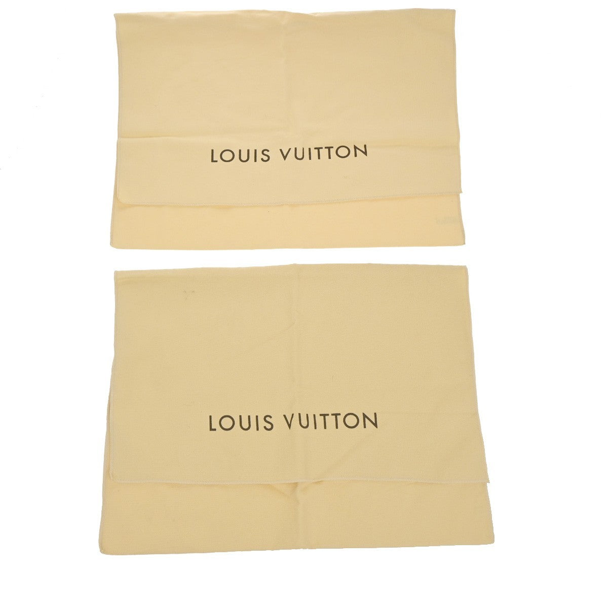 LOUIS VUITTON Logo 10 Set Dust Bag Drawstring Canvas Cotton Beige Brown 09KC801