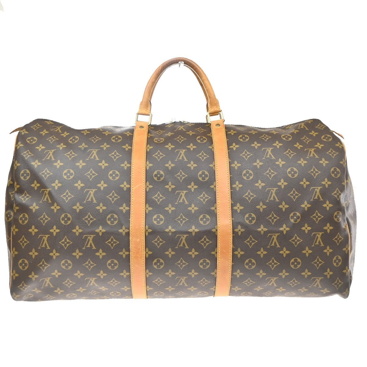LOUIS VUITTON Keepall 60 Travel Hand Bag Monogram Leather Brown M41422 10YJ275
