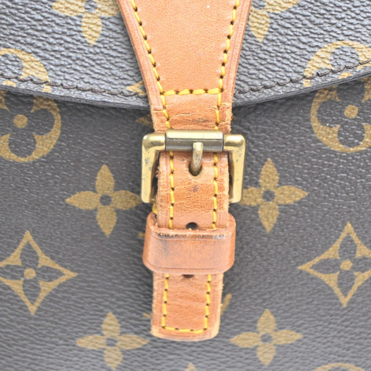 LOUIS VUITTON Jeune Fille MM Shoulder Bag Monogram Leather Brown M51226 64MA422
