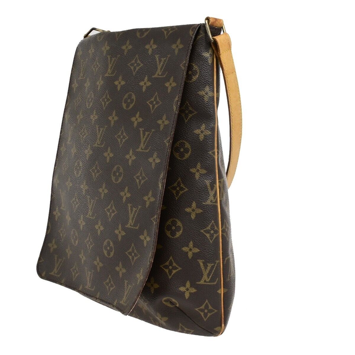 LOUIS VUITTON Musette Shoulder Bag Monogram Leather Brown Spain M51256 33FB533