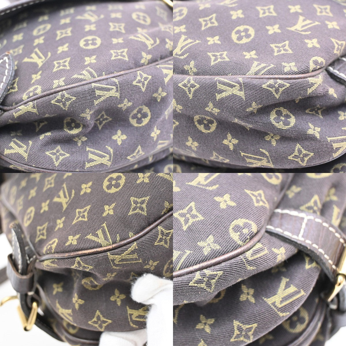 LOUIS VUITTON Saumur 30 Shoulder Bag Monogram Mini Lin Canvas BN M95227 72EF891