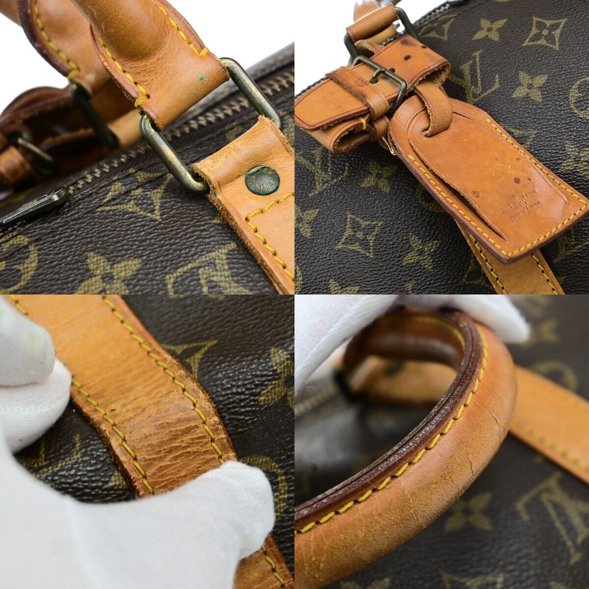 LOUIS VUITTON Keepall 50 Travel Hand Bag Monogram Leather Brown M41426 86ED943