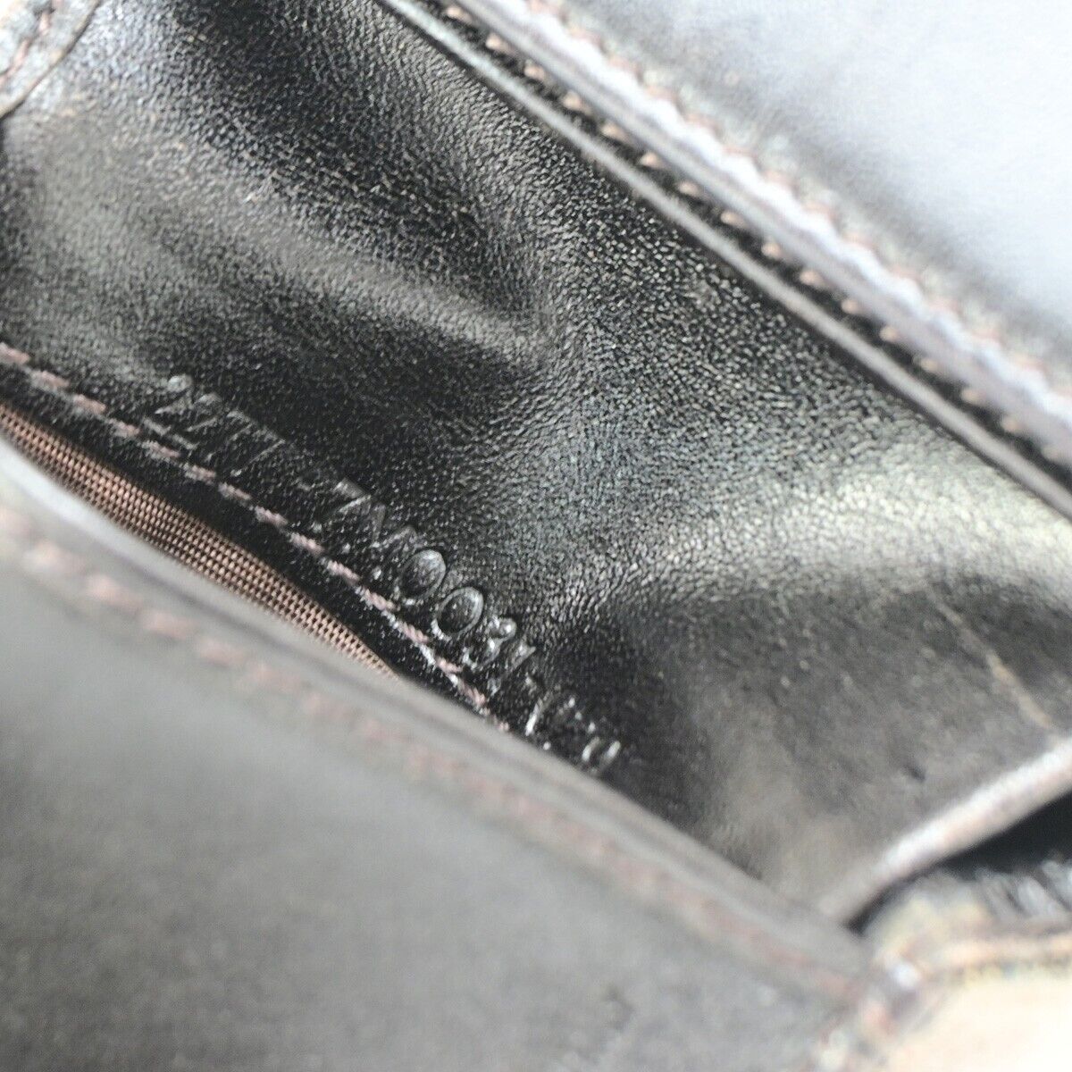 FENDI Logo Zucca Pattern Bifold Wallet Purse Canvas Leather Brown Italy 07KA395