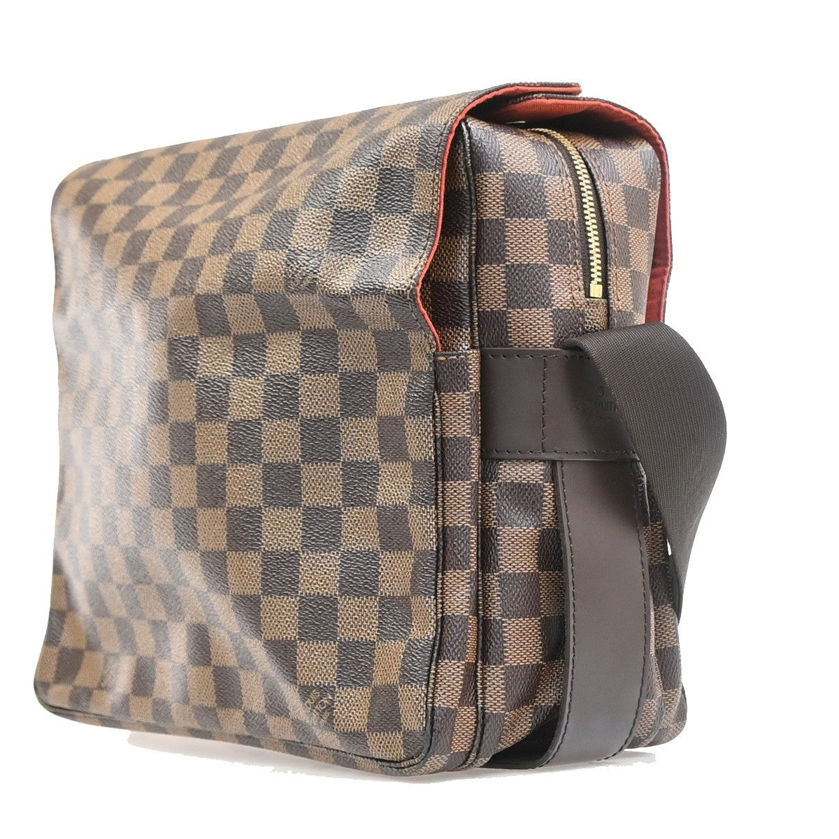LOUIS VUITTON Naviglio Shoulder Bag Damier Ebene Leather Brown N45255 15YH939