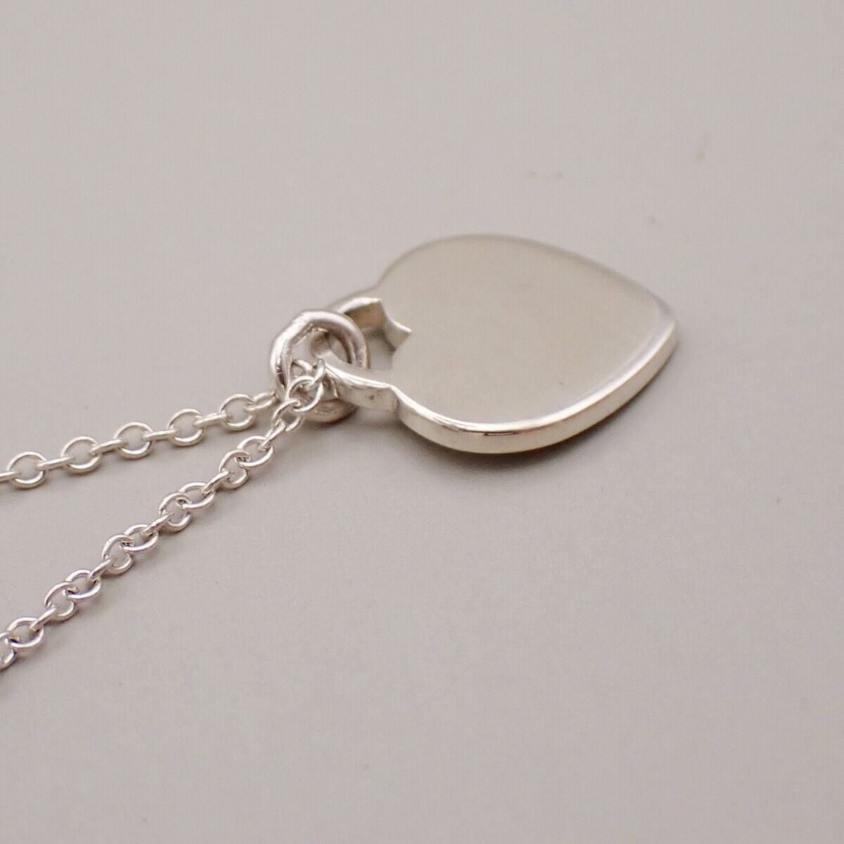 TIFFANY & CO. Return To Double Heart Mini Chain Necklace Silver Ag 925 09YF237