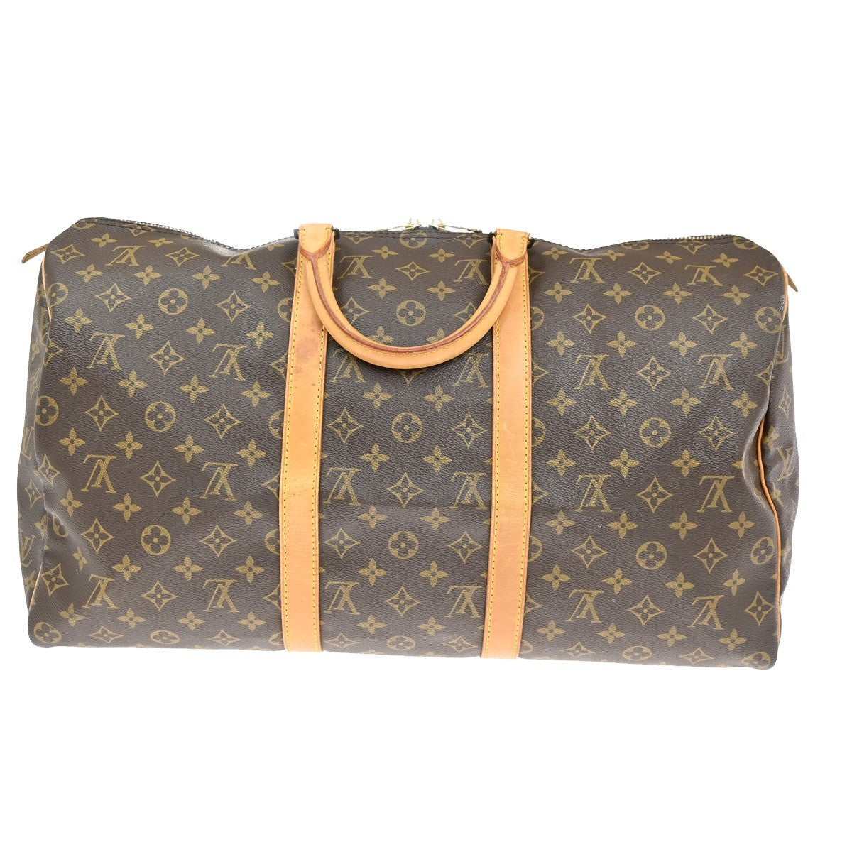 LOUIS VUITTON Keepall 50 Travel Hand Bag Monogram Leather Brown M41426 77KB300