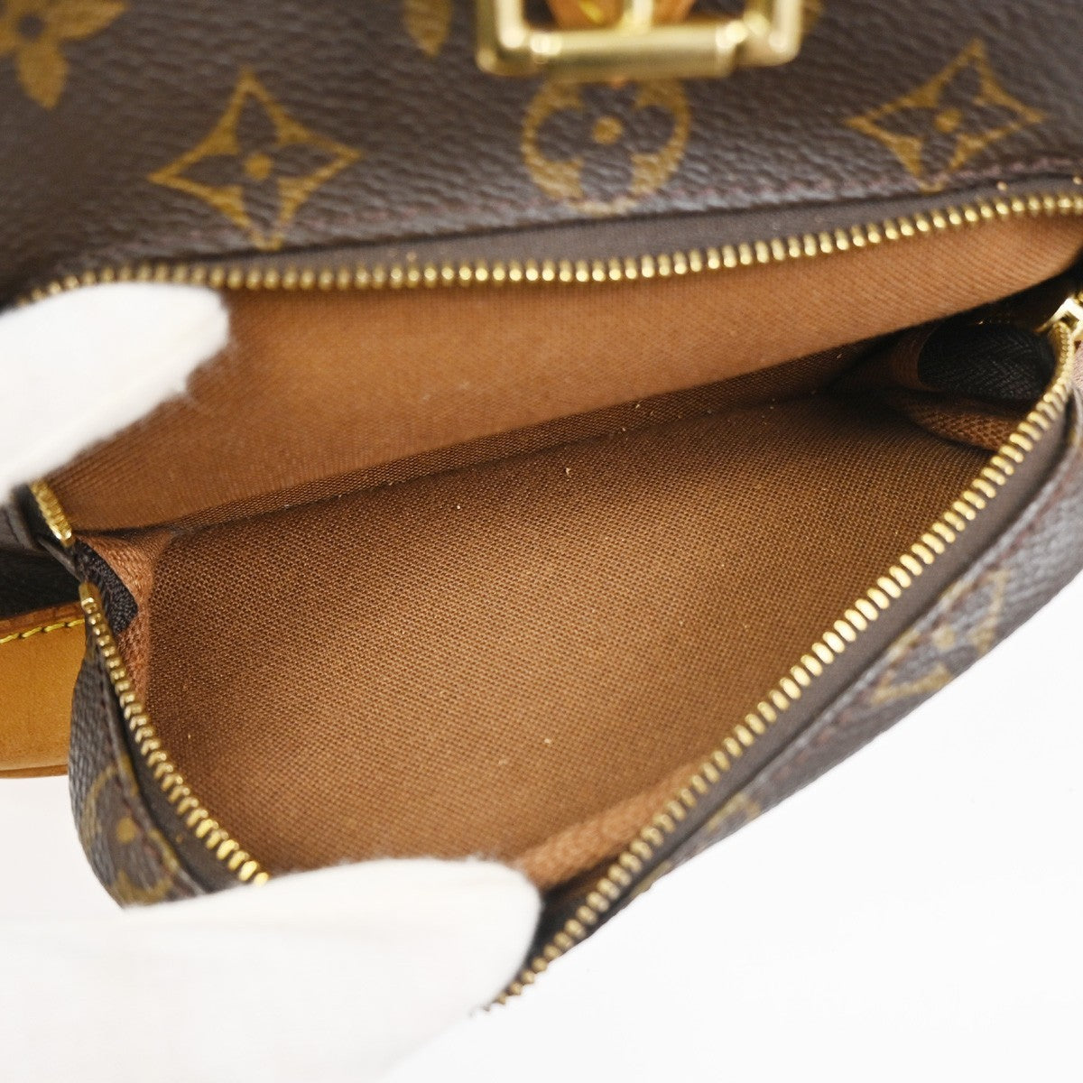 LOUIS VUITTON Montsouris MM Backpack Bag Monogram Leather Brown M51136 72CA841