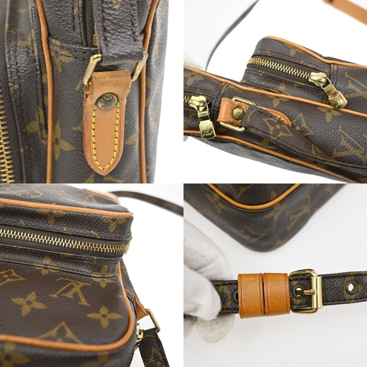 LOUIS VUITTON Amazon Shoulder Bag Monogram Leather Brown M45236 80TA039