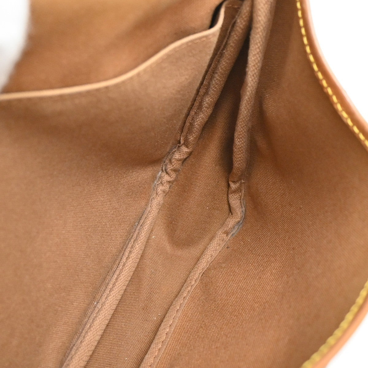 LOUIS VUITTON Logo Saumur 30 Shoulder Bag Monogram Leather Brown M42256 34SA059