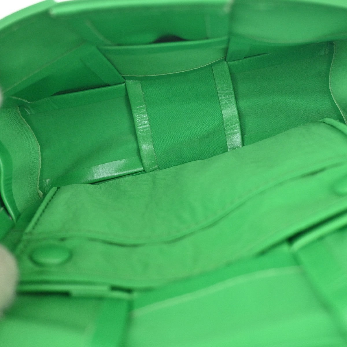 BOTTEGA VENETA Logo Candy Cassette Mini Shoulder Bag Leather Green Italy 79RQ072