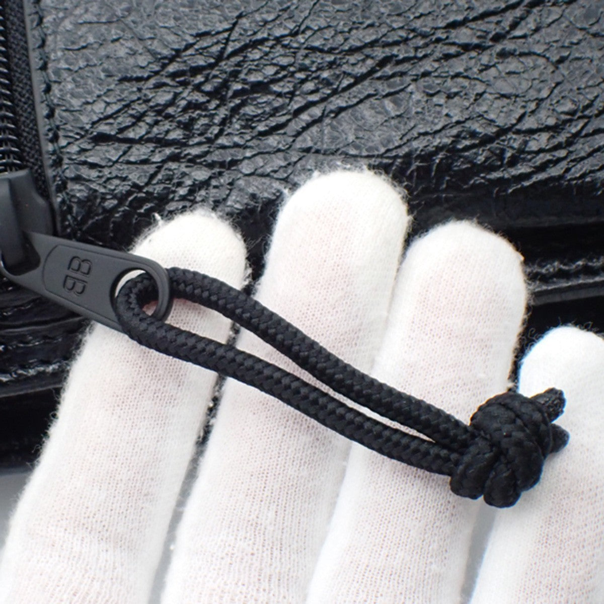 BALENCIAGA Logo EXPLORER Mini Shoulder Bag Leather Black Italy 82AA008