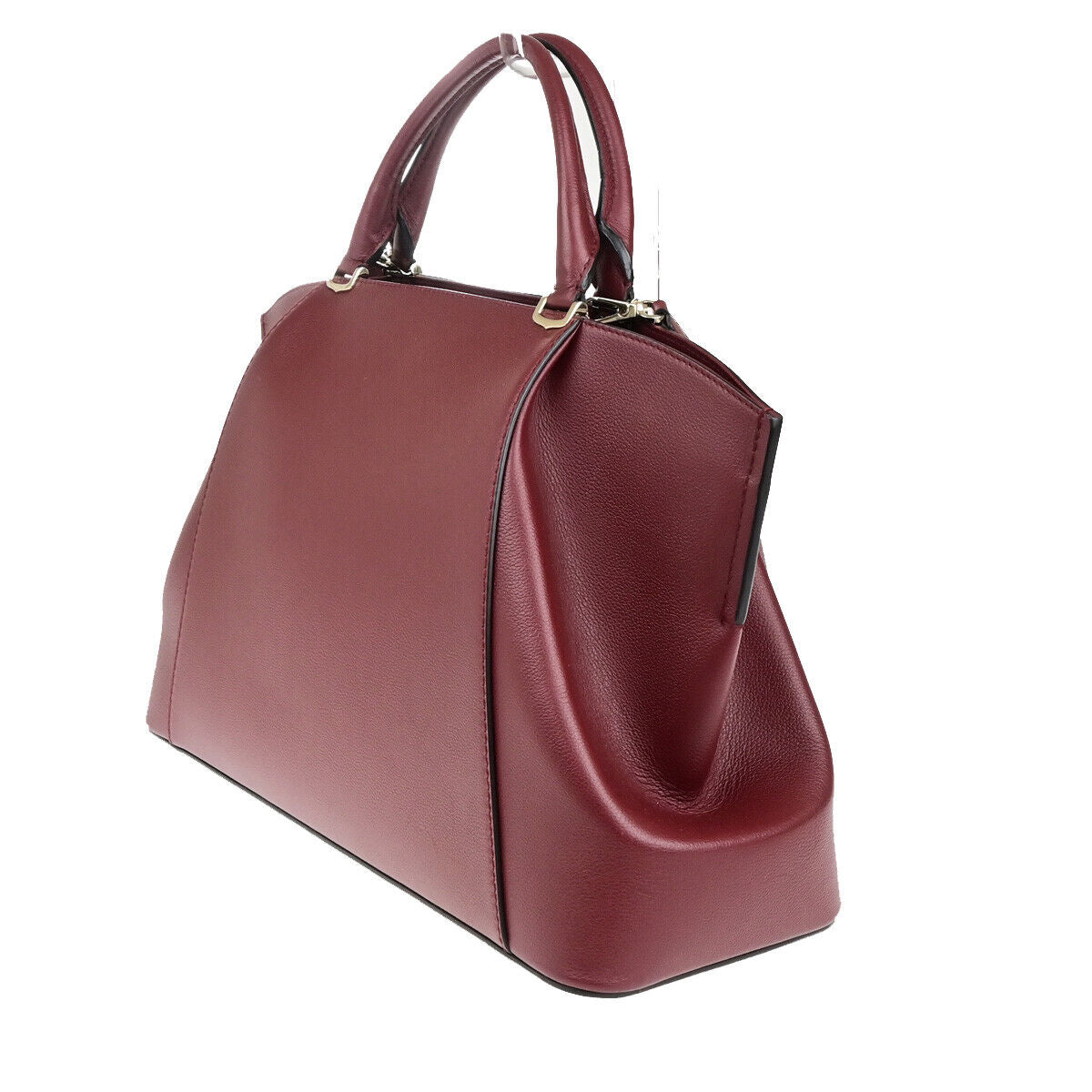 CARTIER Logo C De Cartier 2Way Shoulder Hand Bag Leather Bordeaux GHW 11RK521