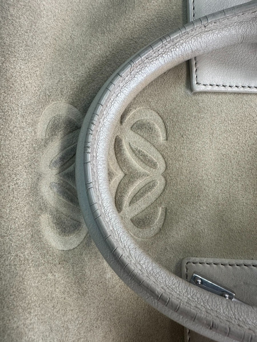 LOEWE Anagram logo Amazona 28 Handbag Suede Leather Beige Spain SHW 38CA785