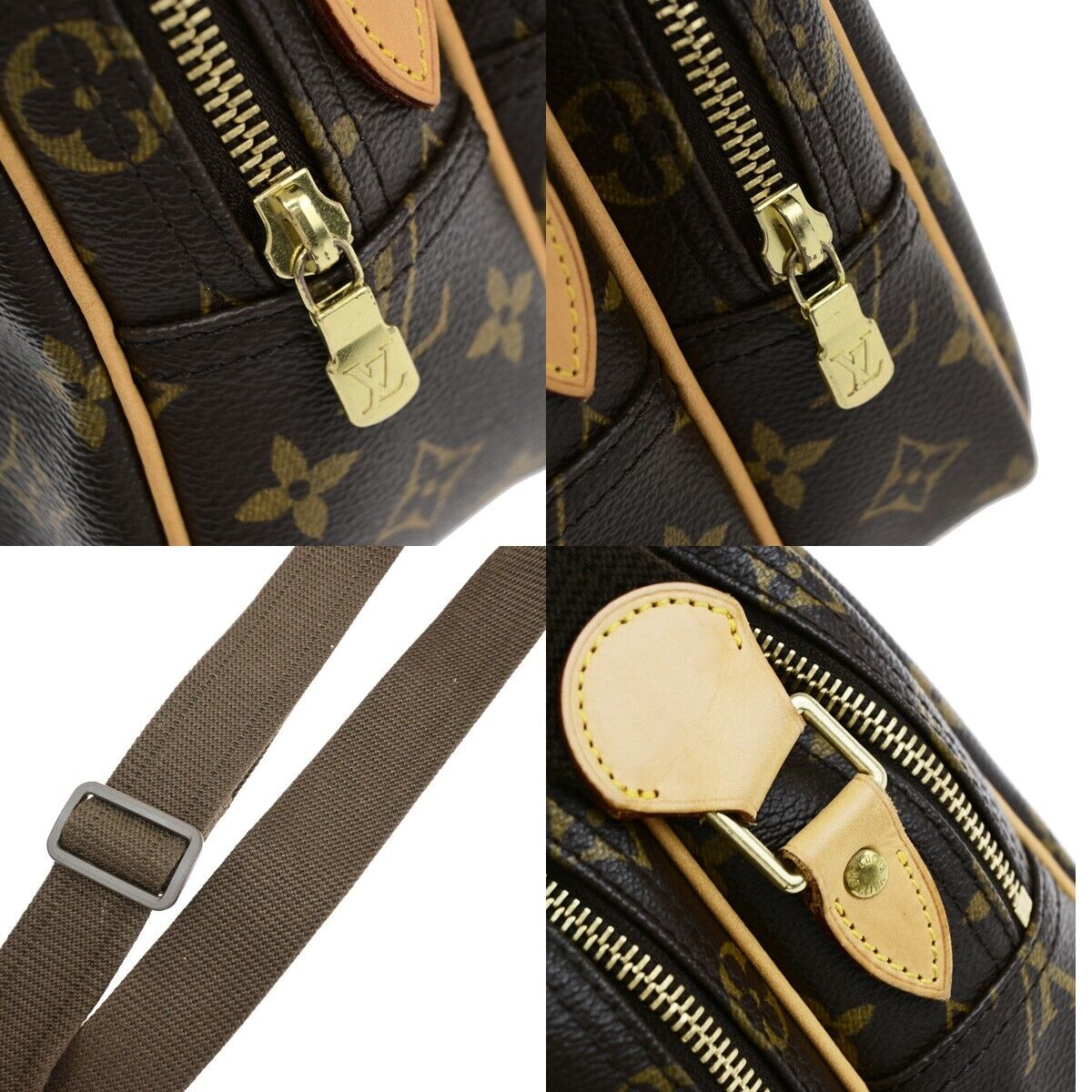 LOUIS VUITTON Reporter PM Crossbody Shoulder Bag Monogram Leather M45254 95EB829