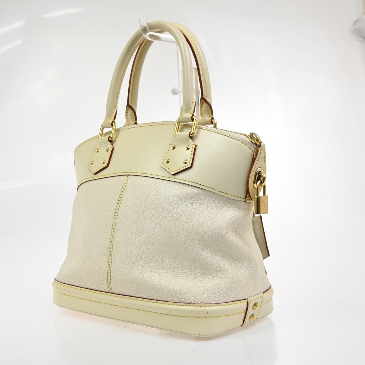 LOUIS VUITTON Lockit PM Hand Bag Suhali Leather White Padlock M91887 73MA688