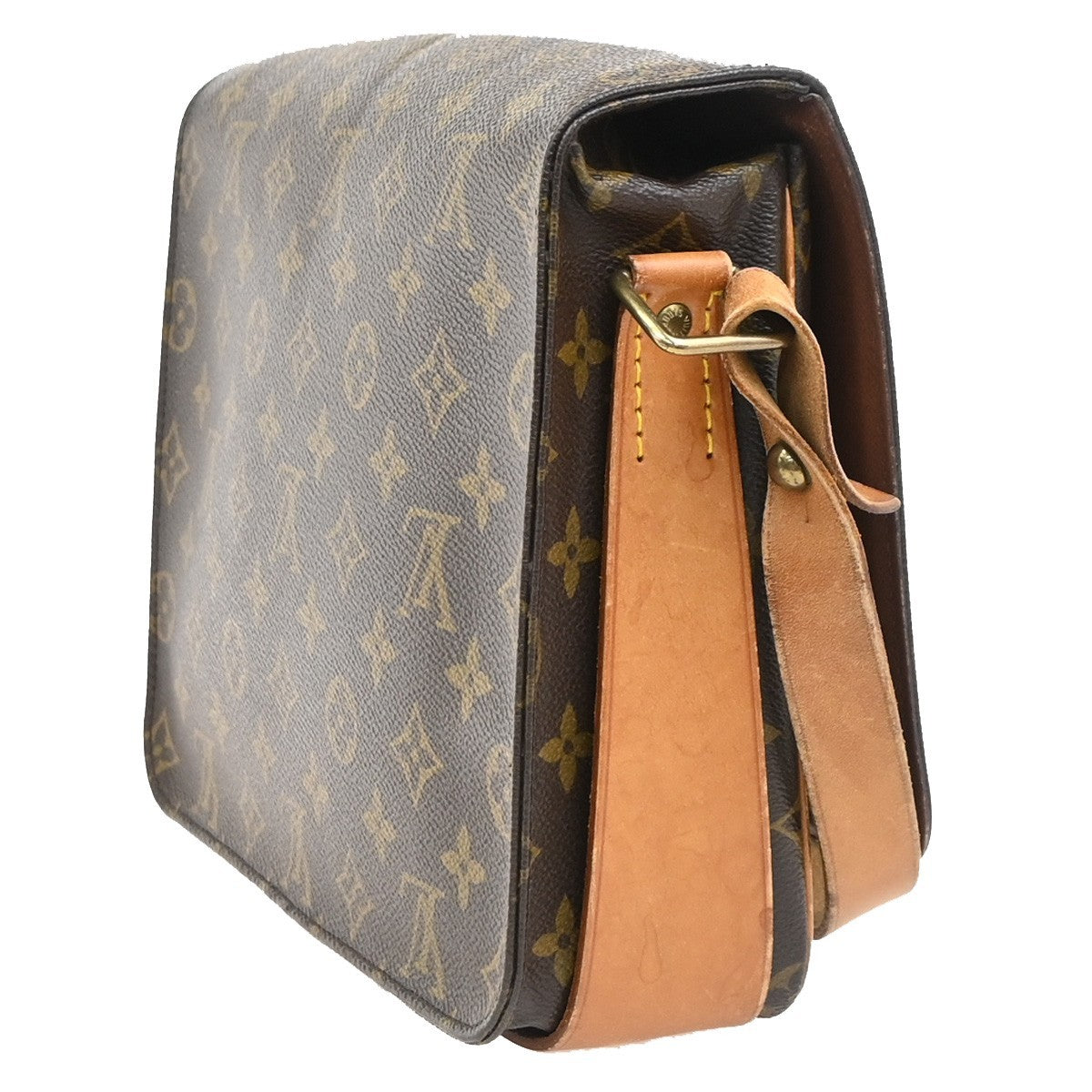 LOUIS VUITTON Cartouchiere GM Shoulder Bag Monogram Leather Brown M51252 39PA059