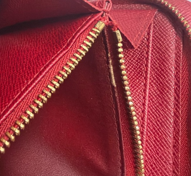 LOUIS VUITTON Porte Monnaie Zip Ling Wallet Monogram Cherry Brown M95006 70YJ247