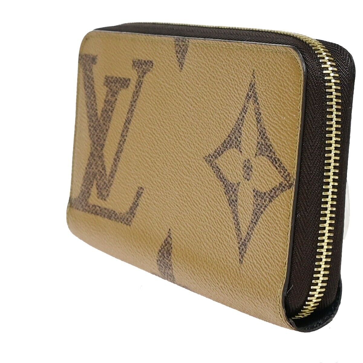 LOUIS VUITTON Zippy Wallet Purse Monogram Giant Reverse Brown M69353 98KA276