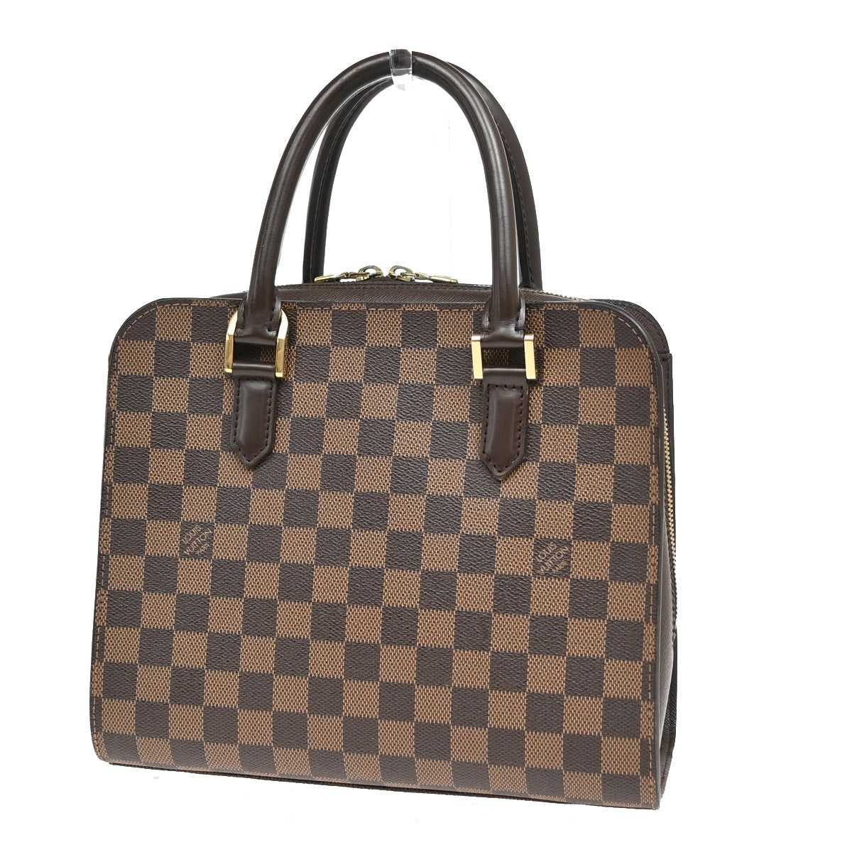 LOUIS VUITTON Triana Hand Bag Damier Ebene Leather Brown France N51155 95YH277