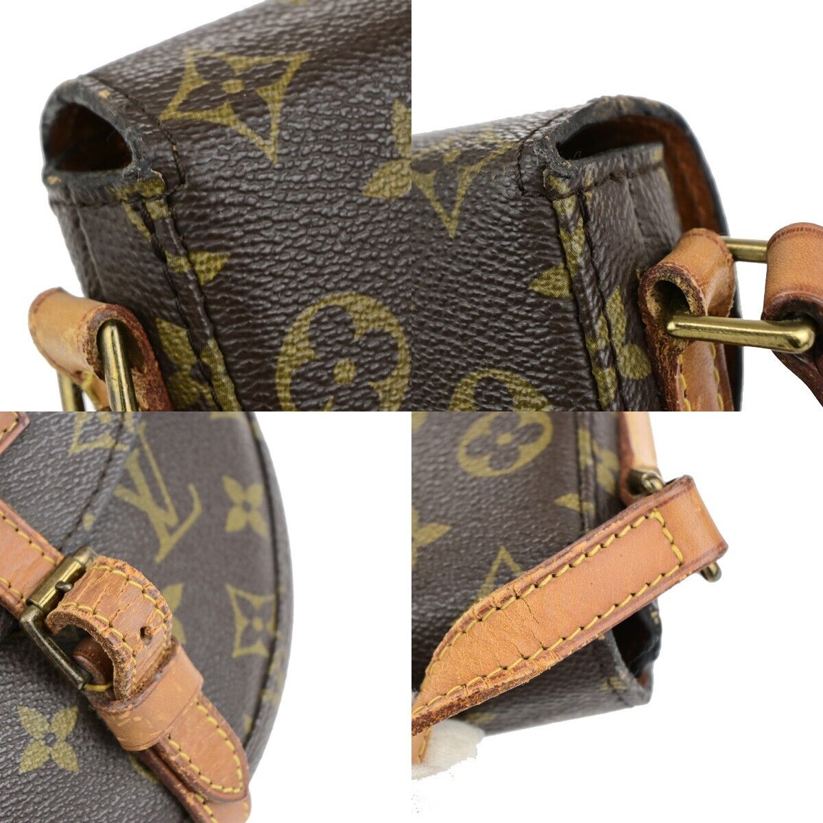 LOUIS VUITTON Chantilly PM Shoulder Bag Monogram Leather Brown M51234 62EC997