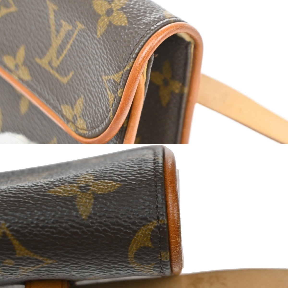 LOUIS VUITTON Pochette Florentine Bum Bag Monogram Leather Brown M51855 85MA630