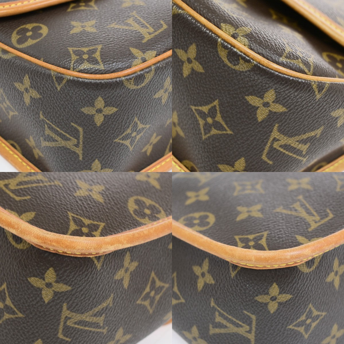 LOUIS VUITTON Sologne Shoulder Bag Monogram Leather Brown France M42250 41RQ082