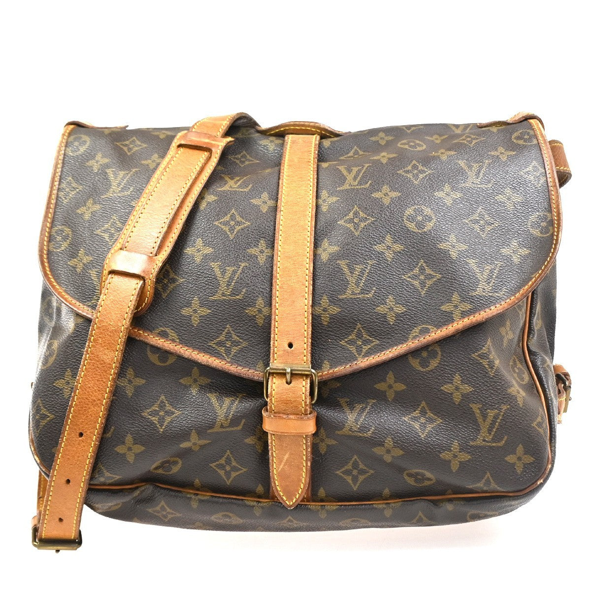 LOUIS VUITTON Saumur 35 Shoulder Bag Monogram Leather BN France M42254 86CA840